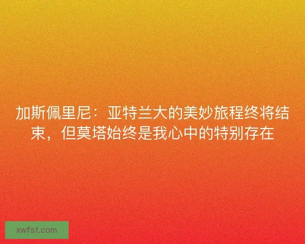 加斯佩里尼：亚特兰大的美妙旅程终将结束，但莫塔始终是我心中的特别存在